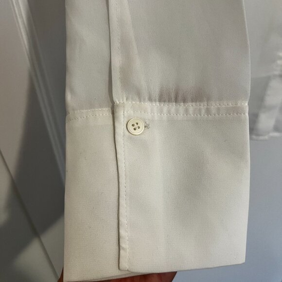 Women's Blouse - Sheer Cream Blouse with Sequin Collar - Picture 3 of 10